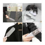 Pet Hair & Lint Remover Brush Set 2 Double-Sided Reusable Brushes with Self-Cleaning Bases for Clothes