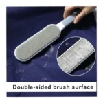 Pet Hair & Lint Remover Brush Set 2 Double-Sided Reusable Brushes with Self-Cleaning Bases for Clothes