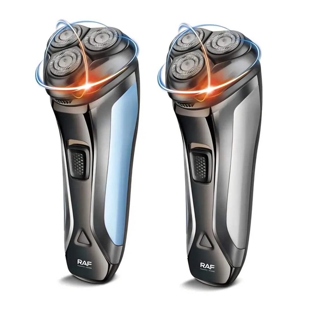 Raf 3 head trimmer1 RAF R.11205 Professional Hair Trimmer 3 Floating Head Electric Shaver with USB Charging