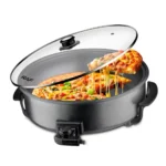 RAF R.5405 42cm Electric Pizza Pan 1500W | 6Litre Multifunction Non-Stick Electric Skillet with Glass Lid