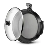RAF R.5405 42cm Electric Pizza Pan 1500W | 6Litre Multifunction Non-Stick Electric Skillet with Glass Lid