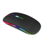 Rechargeable Wireless Bluetooth Mouse RGB LED Slim Silent Mouse, Dual Mode (Bluetooth 5.0 + 2.4G), Ergonomic Portable Mouse