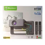 Smartbarry HT30 4K HDR Smart Projector with Dual Wireless Microphones, Bluetooth