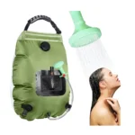 Solar Portable Shower Bag 20L (5 Gallon) Foldable Camping Shower with Temperature Indicator, Hose & Leak-Proof Design