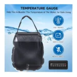 Solar Portable Shower Bag 20L (5 Gallon) Foldable Camping Shower with Temperature Indicator, Hose & Leak-Proof Design