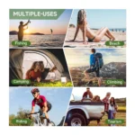 Solar Portable Shower Bag 20L (5 Gallon) Foldable Camping Shower with Temperature Indicator, Hose & Leak-Proof Design