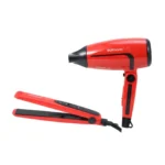 Sonashi SBS-600 2-in-1 Hair Dressing Set Hair Dryer & Hair Straightener - Red