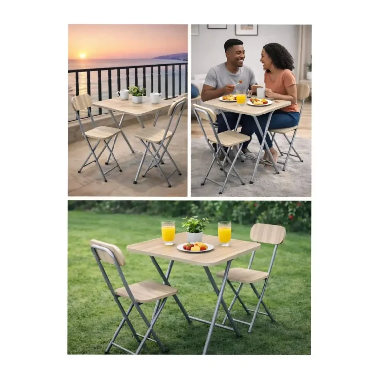 3-Piece Folding Bistro Table & Chair Set