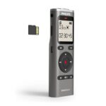 Philips DVT1170 VoiceTracer Digital Audio Recorder – 8GB, 360° Microphone, WAV Recording