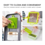 22-in-1 Multifunctional Vegetable Chopper & Slicer 13 Blades Onion Dicer, Grater & Food Cutter with Drain Basket