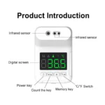 K-3S Non-Contact Infrared Thermometer with Voice Broadcast, Alarm & LCD Display