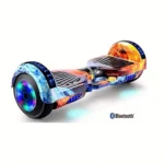 6.5 Inch Bluetooth Self Balancing Hoverboard with LED Flash Wheels & Speaker – Dual 300W Smart Scooter Ice & Fire Edition