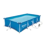 Bestway Steel Pro 4m x 2.11m x 0.81m Rectangular Above-Ground Swimming Pool Kit 5,700L Family Pool with Filter Pump