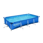 Bestway Steel Pro 4m x 2.11m x 0.81m Rectangular Above-Ground Swimming Pool Kit 5,700L Family Pool with Filter Pump