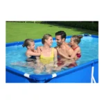 Bestway Steel Pro 4m x 2.11m x 0.81m Rectangular Above-Ground Swimming Pool Kit 5,700L Family Pool with Filter Pump