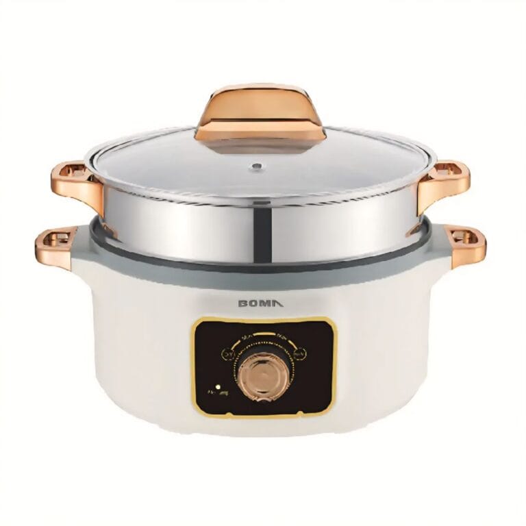 Boma BM-6503 3Litre Manual Multifunctional Electric Hot Pot & Steamer 1000W Stainless Steel Cooker