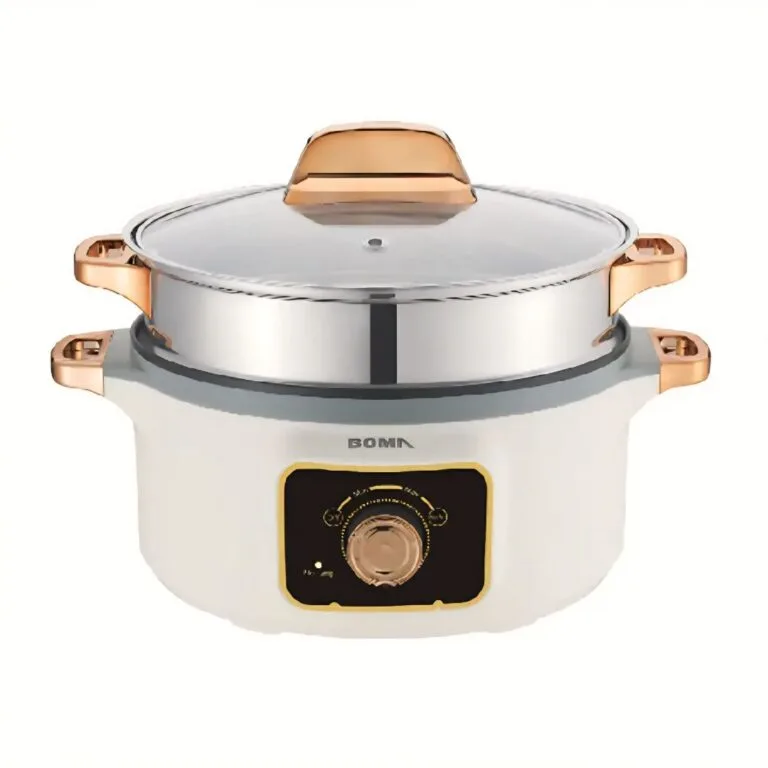 Boma BM-6503 3Litre Manual Multifunctional Electric Hot Pot & Steamer 1000W Stainless Steel Cooker
