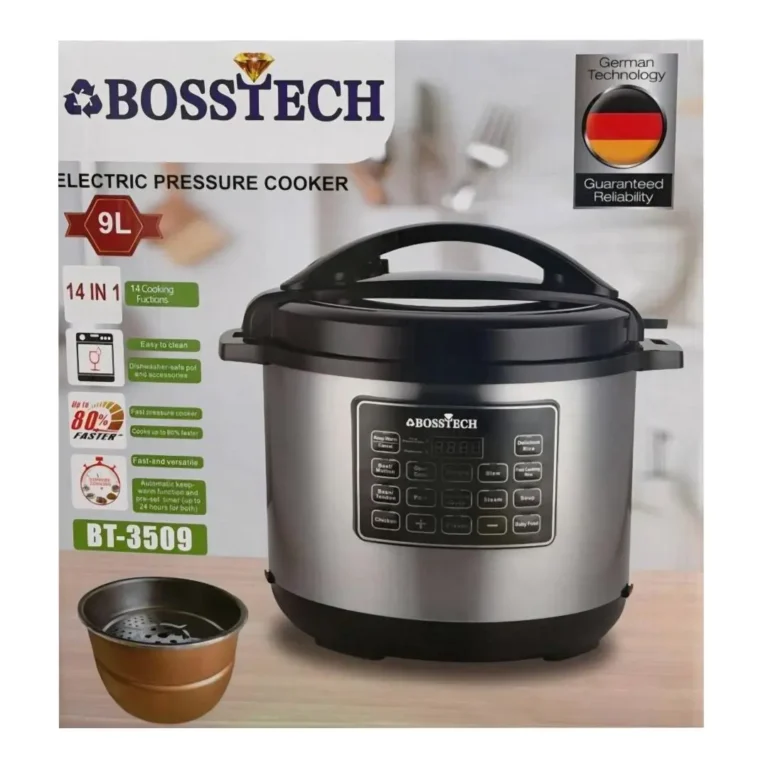 Bosstech 9Litre Electric Pressure Cooker BT-3509 – 14-in-1 Multi-Function Smart Cooker