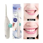 Power Floss Air Powered Dental Water Jet Oral Irrigator – Portable Cordless Dental Flosser