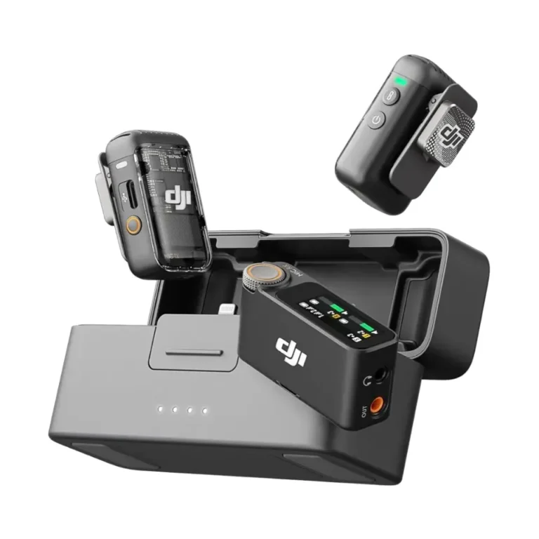 DJI Mic 2 (2 TX + 1 RX + Charging Case) Wireless Lavalier Microphone – Intelligent Noise Cancelling