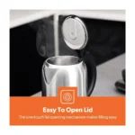 Geepas GK5466 1.8Litre Stainless Steel Electric Kettle 1500W, Silver