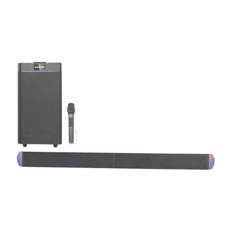 GlobalStar Sound Bar 2.1 X-Bass Home Theater System with Wireless Microphone & Remote Control – 8000W
