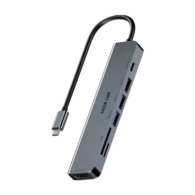 Green Lion 7-in-1 USB-C Hub Multiport Adapter – 87W