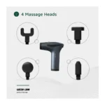 Green GMG-05 Lion Multifunctional Massage Gun 12 Speed Deep Tissue Percussion Massager with LED Display & 4 Massage Heads
