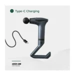 Green GMG-05 Lion Multifunctional Massage Gun 12 Speed Deep Tissue Percussion Massager with LED Display & 4 Massage Heads