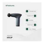 Green GMG-05 Lion Multifunctional Massage Gun 12 Speed Deep Tissue Percussion Massager with LED Display & 4 Massage Heads
