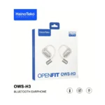 Haino Teko OWS-H3 OpenFit Bluetooth Earphones – Wireless Open-Ear Earbuds with HD Sound, Touch Controls & Mic - White