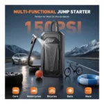 DDQ-1018 Multifunction Car Jump Starter & Air Compressor Power Bank 10800mAh 150 PSI for 12V Vehicles