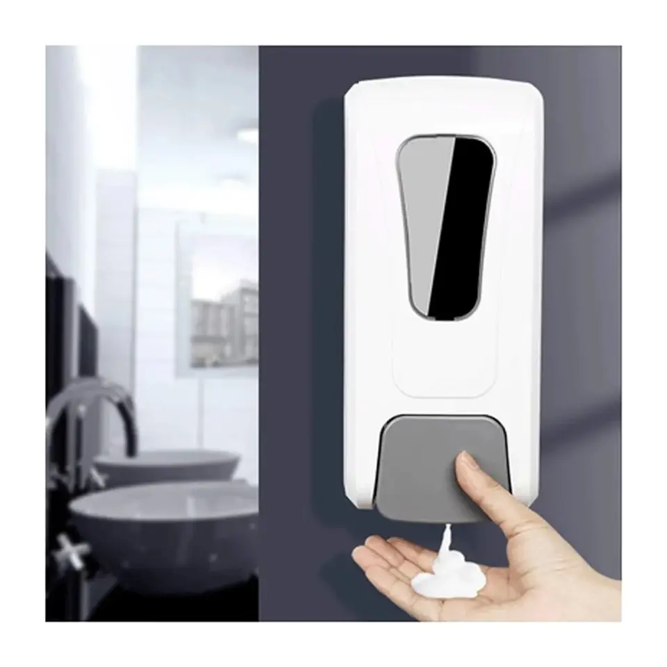 Manual soap dispenser1 1200ml Manual Wall-Mounted Soap & Hand Sanitizer Dispenser Easy Press Liquid Dispenser