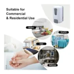 1200ml Manual Wall-Mounted Soap & Hand Sanitizer Dispenser Easy Press Liquid Dispenser