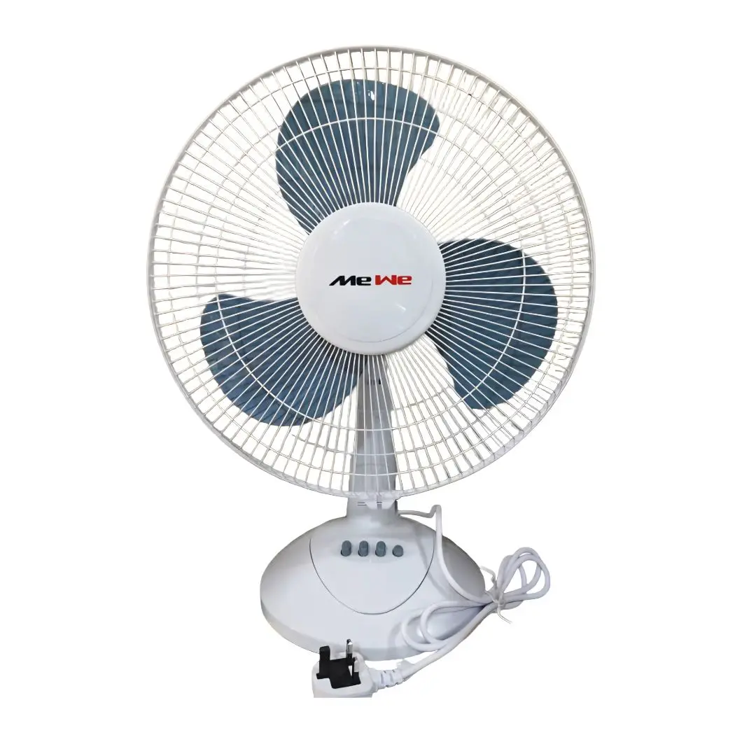 Mewe white table fan2 Mewe MT-1655 16-Inch Table Fan 50W – Pure Copper Motor, 3-Speed Energy Saving Fan - White