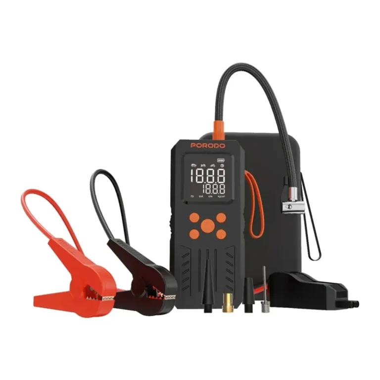 Porodo 4-in-1 Multi-Tool Car Jump Starter, Air Inflator & SOS Light – 15,200mAh