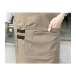 Unisex Waterproof Kitchen Apron with Adjustable Cross-Back Straps – Heavy Duty Work Apron with Pockets