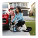 Powerology 3-in-1 Car Jump Starter, Air Inflator & Emergency SOS Light – 12,000mAh