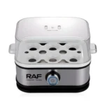 RAF R.0065 Electric Egg Boiler 400W Automatic Egg Cooker with Boil-Dry Protection & Auto Shut-Off