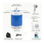 Portable Camping Shower Pump – Rechargeable Outdoor Shower with 4000mAh Battery, 2.2m Hose