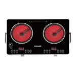 Sonashi Sis-017c Double Burner Infrared Cooker 3000W Ceramic Electric Cooker with LED Display & Touch Control