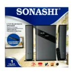 Sonashi SHS-2114USRB 2.1 Channel Bluetooth Speaker System – Convertible Soundbar with USB, SD Card & FM Radio 25,000W PMPO