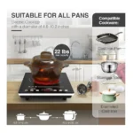 Sonashi SIS-015N Single Infrared Ceramic Cooker – 2200W Single Burner Touch Control Electric Cooker – Black