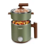 Sonifer SF-1505 Electric Cooker 1.2L with Steamer – 600W Multifunction Mini Hot Pot for Boiling, Frying & Steaming