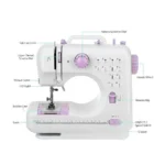 Portable Mini Sewing Machine 12 Built-in Stitches, Double Thread & Dual Speed Electric Sewing Machine with Foot Pedal