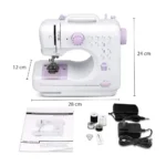 Portable Mini Sewing Machine 12 Built-in Stitches, Double Thread & Dual Speed Electric Sewing Machine with Foot Pedal