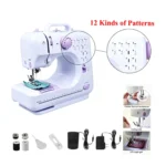 Portable Mini Sewing Machine 12 Built-in Stitches, Double Thread & Dual Speed Electric Sewing Machine with Foot Pedal
