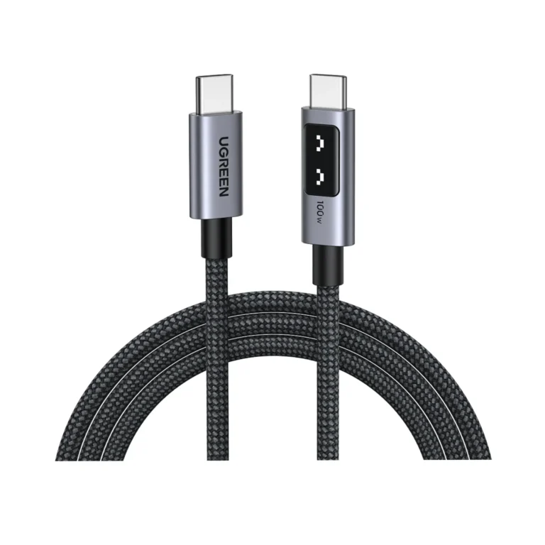 UGREEN Uno USB-C to USB-C Cable 100W Fast Charging (3.3FT) – PD Power Delivery, LED Smiley Display