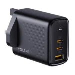 Voltme Revo 67W 3-Port GaN Fast Wall Charger (2×USB-C + USB-A) – Ultra-Compact Travel Charging Adapter