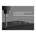 Xiaomi Mi Electric Precision Screwdriver Kit – 24 Magnetic S2 Steel Bits, USB Type-C Rechargeable